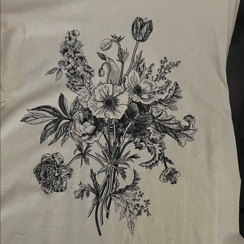 Cents of Style Yellow Floral Bouquet of Flowers T-shirt Size XL